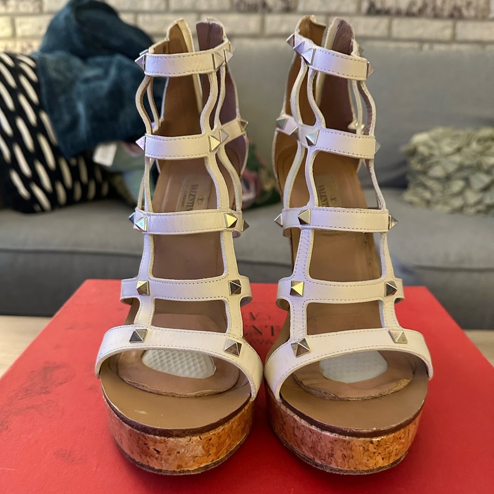 100% Authentic, Valentino Garavani, Caged Wedges.